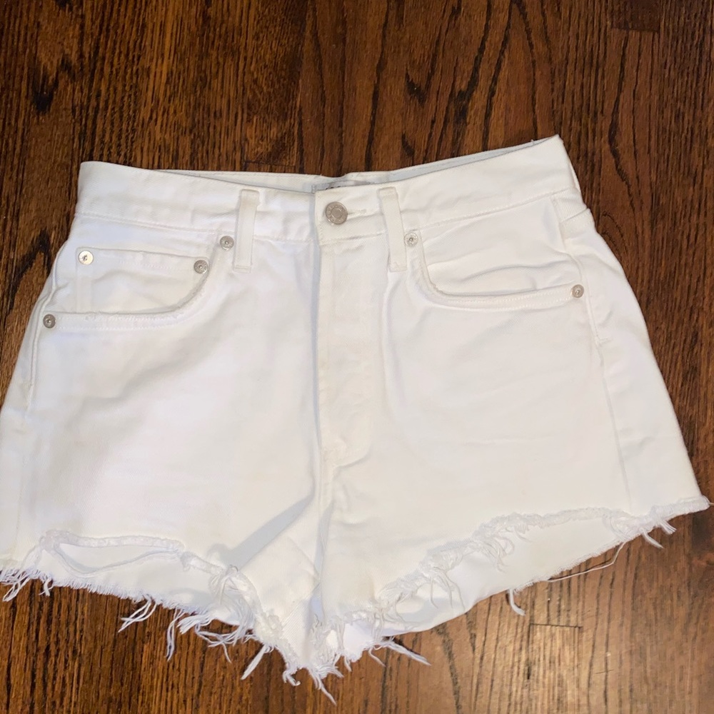 Agolde Parker White Jean Short size 25